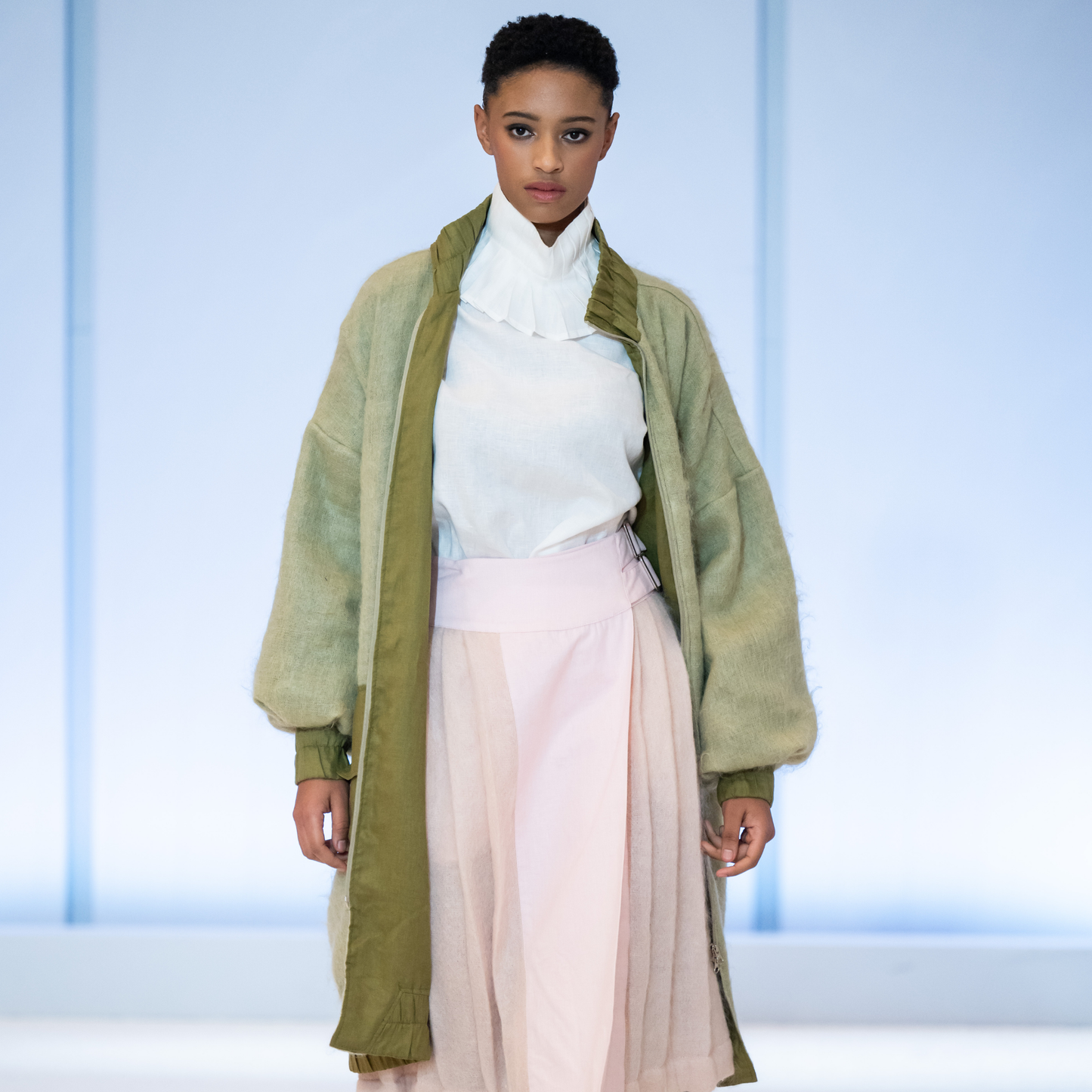 Pleated Collar Shirt