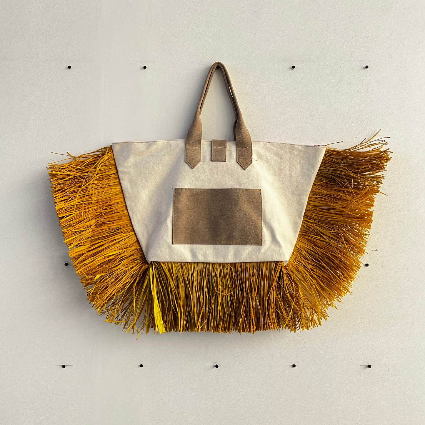 Ray Raffia Bag Mustard
