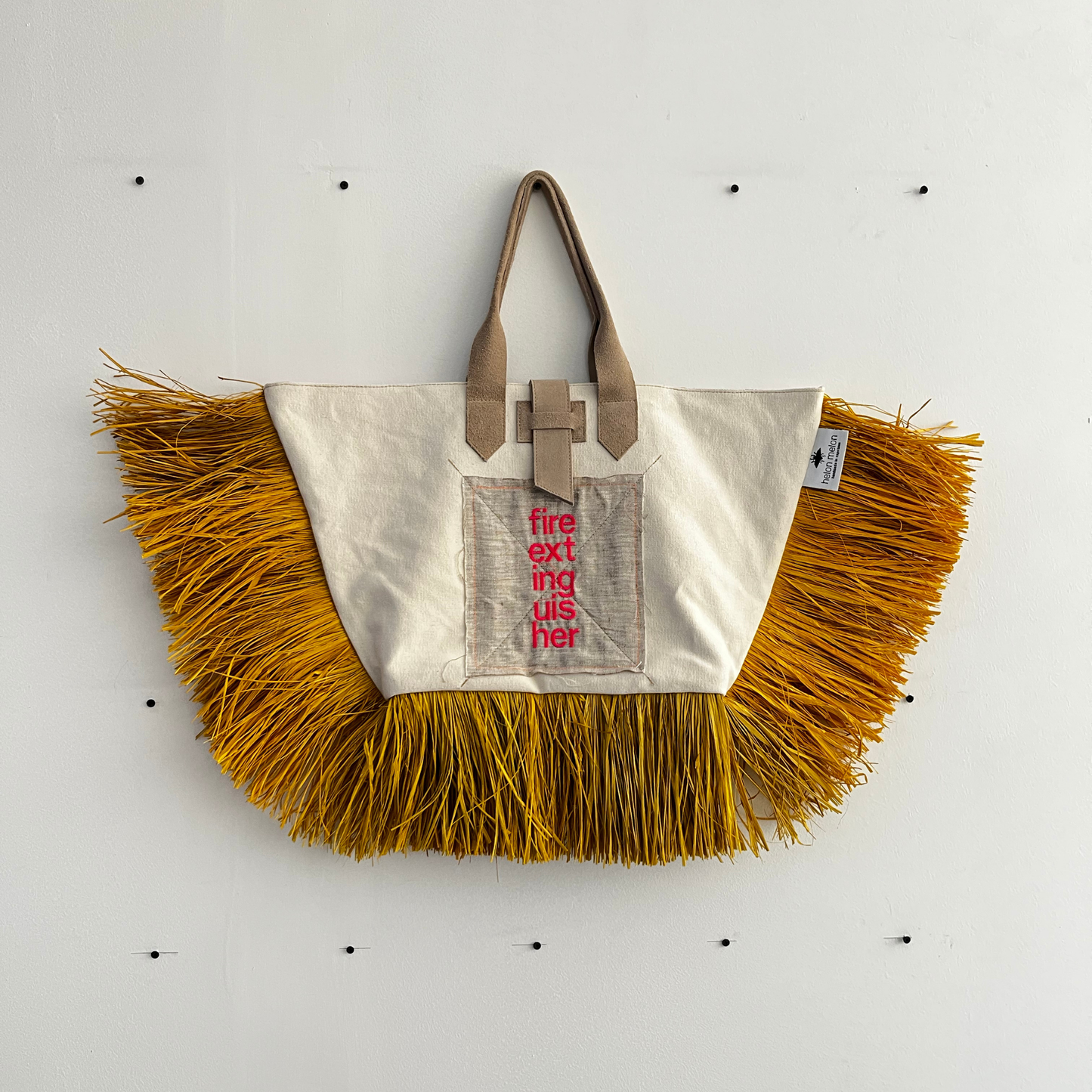 Ray Raffia Bag Mustard