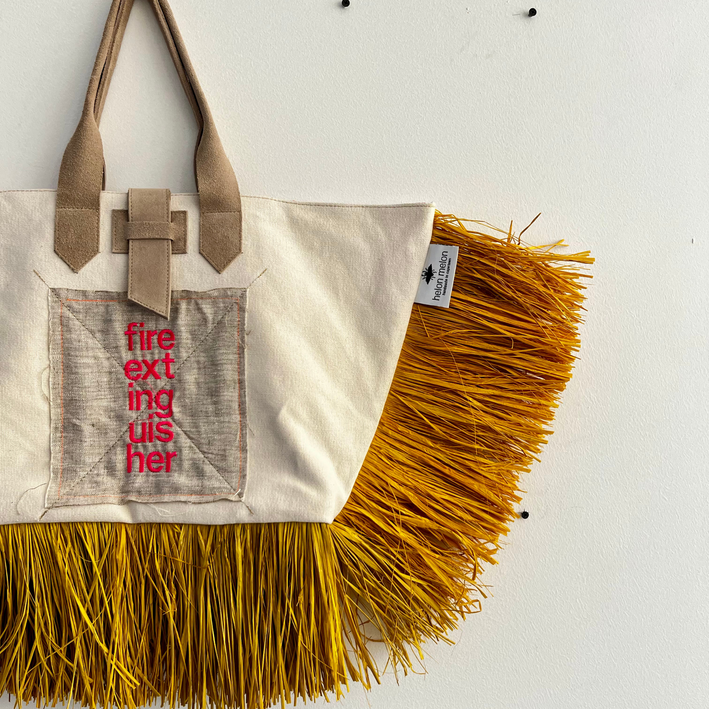 Ray Raffia Bag Mustard