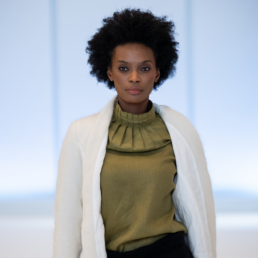 Pleated Collar Shirt