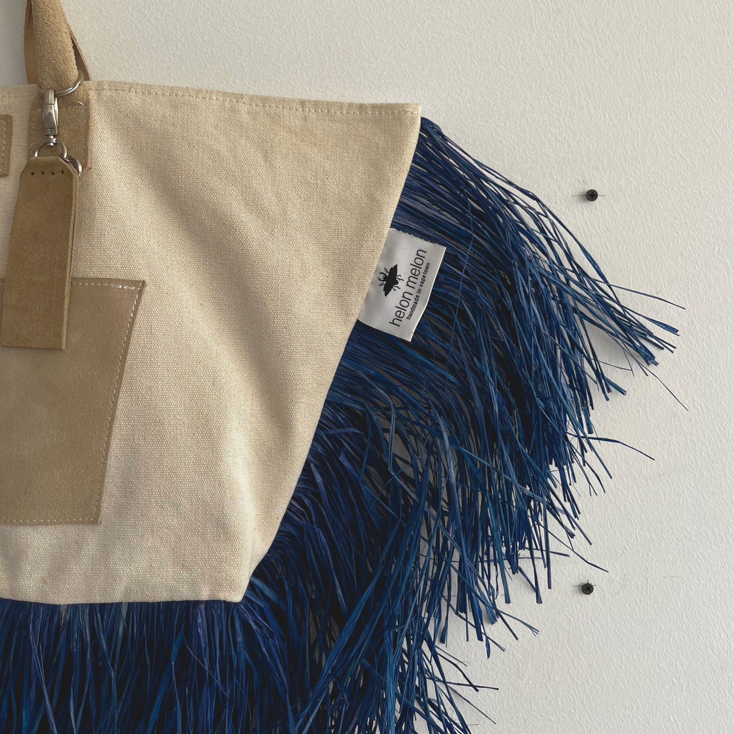 Ray Raffia Bag Blue