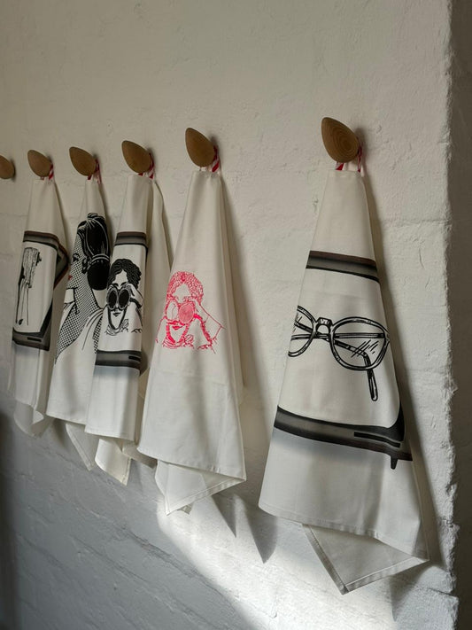 Eye Spy embroidered Tea Towel